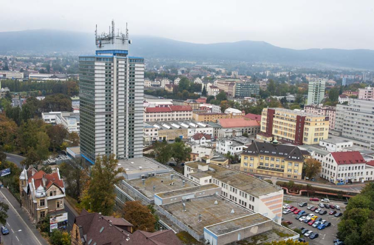 Liberecký mrakodrap slaví čtyřicátiny, při této příležitosti úřad pořádá výstavu